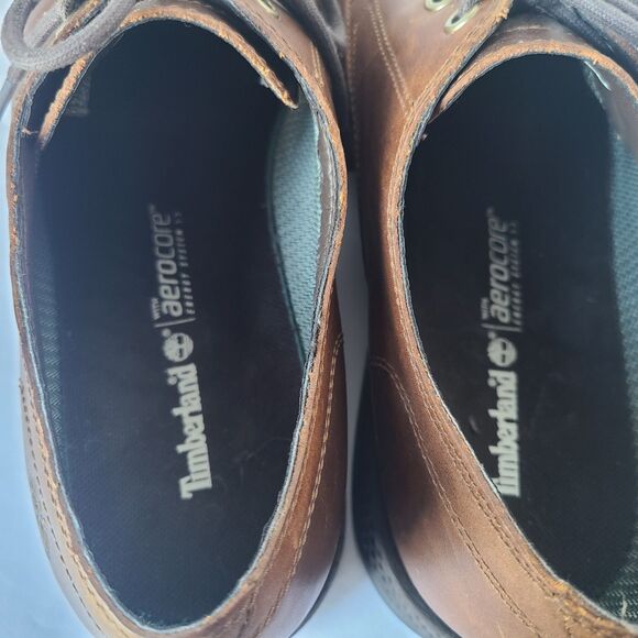 Timberland A1SNK Oxford Shoes Mens 9.5 Brown Leather Gore-Tex Waterproof Aerocor main image 16